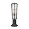Z-Lite Helix 1 Light Outdoor Pier Mounted Fixture, Black And Clear Seedy 591PHB-553PM-BK - alternate 1